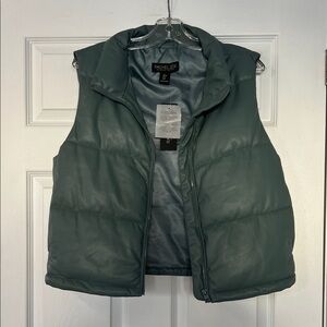 Rachel Zoe dark teal Satin Finish Outerwear